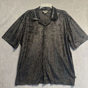Vintage Y2K POP Icon Shirt Mens XL Dazzle Shiny Rave‎ Disco Dance Club 90s